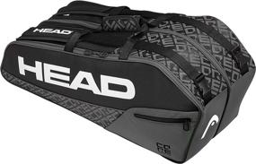 img 4 attached to 🎒 HEAD Core 6R Combi Tennis Racquet Bag: A Spacious 6 Racket Tennis Equipment Duffle Bag in Black/Grey