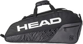 img 2 attached to 🎒 HEAD Core 6R Combi Tennis Racquet Bag: A Spacious 6 Racket Tennis Equipment Duffle Bag in Black/Grey