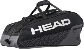 img 3 attached to 🎒 HEAD Core 6R Combi Tennis Racquet Bag: A Spacious 6 Racket Tennis Equipment Duffle Bag in Black/Grey
