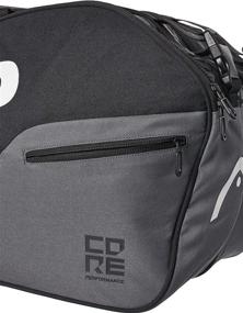 img 1 attached to 🎒 HEAD Core 6R Combi Tennis Racquet Bag: A Spacious 6 Racket Tennis Equipment Duffle Bag in Black/Grey