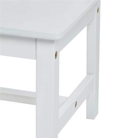 img 1 attached to Solid Wood Kids Table and Chair Set by Amazon Basics - White