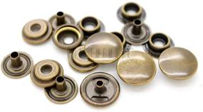 img 2 attached to 🔒 CRAFTMEMORE 50 Sets of Antique Brass Snap Fasteners Ring-Socket Press Studs for Jacket Bag Canvas Closures #201 VT47 (15mm / 0.59 inch)