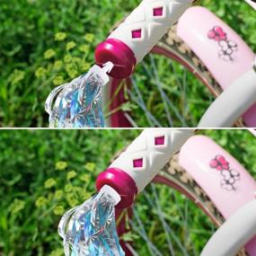 img 3 attached to 🚲 Kids Bicycle Tassel Ribbon Set, Child Scooter Handlebar Streamers with Easy Attachment for Bike's Handlebars - Fun & Stylish Baby Carrier Accessories (Plastic, Shinny Style)