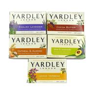 банки для ванны yardley london soap - 10 плиток: английская лаванда, овсяная каша, миндаль, алоэ, авокадо, какао-масло, лимон вербена 4,25 унций (упаковка из 10 плиток, по 2 каждой) логотип