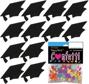 img 1 attached to 🎉 Radiant Celebration: Confetti Grad Cap Black - Retail Pack #8400 QS0