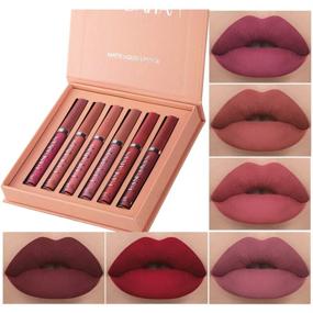 img 4 attached to 💄 Long-Lasting Wear: 6Pcs Matte Liquid Lipstick Makeup Set, Non-Stick Cup, Fade-Proof & Waterproof (Set A)