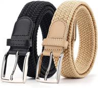 elastic braided woven canvas belts logo