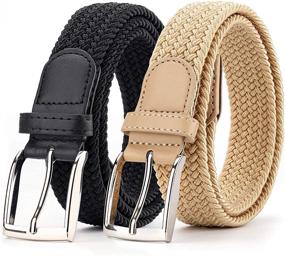 img 4 attached to Elastic Braided Woven Canvas Belts