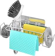 qodalyth kitchen sink sponge holder - 5-in-1 sink caddy with space-saving size and stable stainless steel design логотип