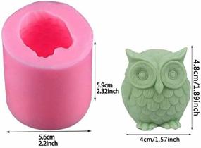 img 1 attached to 2 Pcs Mose Cafolo 3D Silicone Owl Soap Molds 🦉 with Tube for DIY Handmade Soap, Cake, Chocolate, and Ornament Making