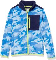 amazon essentials full zip fleece jacket boys' clothing and jackets & coats 标志