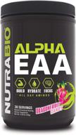 🍉 nutrabio alpha eaa: повышение восстановления, энергии, фокуса и гидрации с помощью полного спектра матрицы eaa bcaa, электролитов, ноотропиков и кокосовой воды - со вкусом плода дракона - 30 порций. логотип