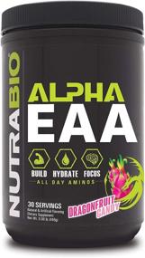 img 4 attached to 🍉 NutraBio Alpha EAA: Повышение восстановления, энергии, фокуса и гидрации с помощью полного спектра матрицы EAA BCAA, электролитов, ноотропиков и кокосовой воды - со вкусом плода дракона - 30 порций.