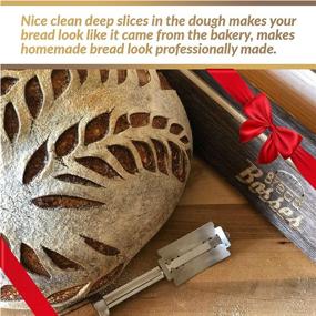 img 3 attached to 🍞 Bread Bakers Lame Tool - Ideal Slashing Tool for Dough Making: Baking Sourdough Bread Starter Jar Scoring Knife Razor Cutter Slasher Tool Accessories to Cut Bread Bosses Supplies - Perfect Gift