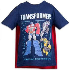 img 2 attached to 🤖 Transformers Toddler Boys Cape Shirt: Optimus and Bumblebee Tee - A Superhero-Like Attire!