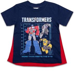 img 4 attached to 🤖 Transformers Toddler Boys Cape Shirt: Optimus and Bumblebee Tee - A Superhero-Like Attire!