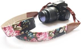 img 3 attached to 📸 Adjustable Vintage Floral Camera Strap Neck Shoulder Belt for Women/Men - Fits Nikon, Canon, Sony, Olympus, Samsung, Pentax, and More DSLR/SLR Cameras