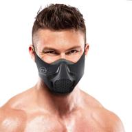 fitgame workout mask: elevate cardio endurance with 24 resistance levels, high altitude training simulation - includes bonus sport bracelet and box (black) logo