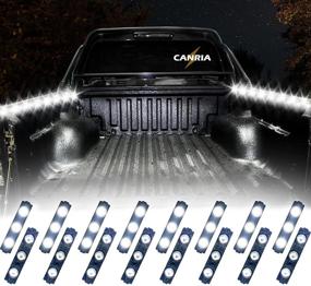 img 4 attached to 🚛 Светильники для кузова грузовиков CANRIA с 16 LED-модулями и 48 сверхяркими светодиодами SMD белого цвета - 6500K. Идеально подходят для грузовых грузовиков, пикапов, внедорожников, под автомобильного освещения и боковых маркеров. Набор светодиодного освещения с камнями с переключателем.