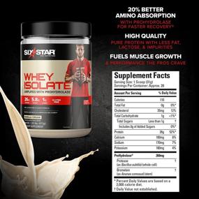 img 3 attached to 💪 Whey Protein Isolate Powder for Effective Muscle Gain and Recovery | Six Star 100% Whey Isolate, Vanilla Flavor - 20 Servings