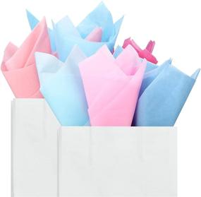 img 1 attached to Fonder Mols Blue Pink Tissue Gift Wrapping Paper Sheets 100pcs, 26” x 20 - Perfect for Boy or Girl Birthdays, Baby Showers, and Party Decorations!