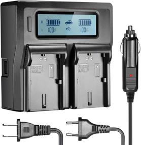 img 4 attached to 🔋 Neewer Dual LCD Battery Charger for Canon LP-E6 Batteries - Compatible with Canon 7D, 6D, 5D II, III, 5Ds R, 70D, 60D, 6D & 80D (US Plug + EU Plug + Car Charger Adapter)