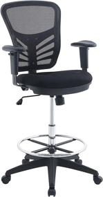 img 4 attached to 🪑 Enhance Your Workspace with the Modway Articulate Drafting Chair - The Perfect Black Reception Desk and Drafting Table Chair