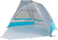 🏖️ wolfwise portable beach tent upf 50+ sun shade canopy umbrella with extendable floor - ideal for 2-3 people логотип