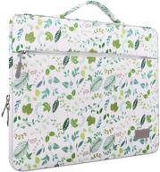 🌿 moko 13-13.3 inch laptop sleeve case - macbook air/pro, hp dell acer chromebook - protective carrying bag with pocket, green leaf design logo