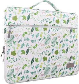 img 4 attached to 🌿 MoKo 13-13.3 Inch Laptop Sleeve Case - MacBook Air/Pro, HP Dell Acer Chromebook - Protective Carrying Bag with Pocket, Green Leaf Design