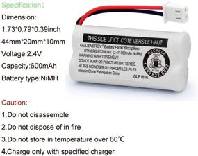 img 3 attached to GEILIENERGY Replacement Battery BT166342 / BT266342 BT183342/BT283342 BT166342/BT266342 Compatible for Cordless Telephones - Pack of 3 Batteries