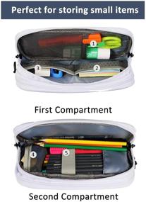 img 1 attached to Large Capacity Pencil Case Organization, Storage & Transport for Pen, Pencil & Marker Cases