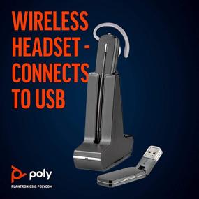 img 3 attached to 🎧 Poly Savi 440 Wireless DECT Headset – Convertible (3 Wearing Styles) – PC/Mac Compatible – Teams, Zoom, Black (W440 SAVI)