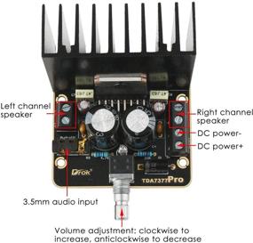 img 2 attached to 🔊 DROK Power Amplifier Board - 30W+30W Dual Channel 2.0 Audio Amplifier Kit, Class AB, 12V DC, Digital Stereo Amp Module - TDA7377 Car Amplify Circuit for DIY Speakers System