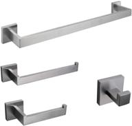 brushed bathroom accessories 4 piece stainless logo