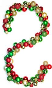 img 4 attached to Costyleen 16in Christmas Garland Balls Ornaments for Indoor/Outdoor Home Party Xmas Tree Decorations - Colorful Red, Green, and Gold