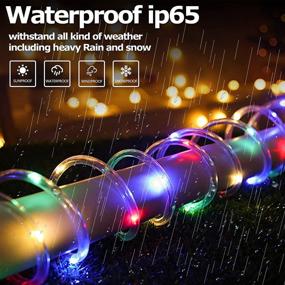 img 3 attached to 🌞 Solar Outdoor Rope Lights - WONFAST 39ft 100LED Copper Wire Rope String Light, Waterproof LED Rope Lighting for Christmas Home Garden Patio Parties Decor, New Multicolor Option