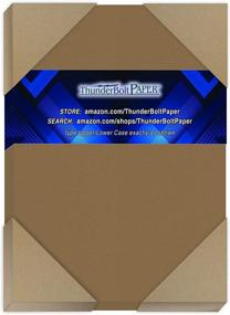 img 4 attached to 50 Brown Bag Colored Cardstock Paper Sheets - Natural Kraft Fiber | 5.5x8.5 Inches | 80 lb/Pound Cover Weight | Statement Size