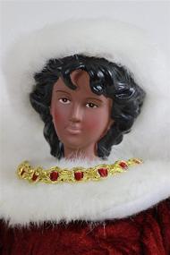 img 1 attached to 🎄 14" Standing Red Floral African American Black Angel Christmas Tree Topper or Table Top - Windy Hill Collection 414570A