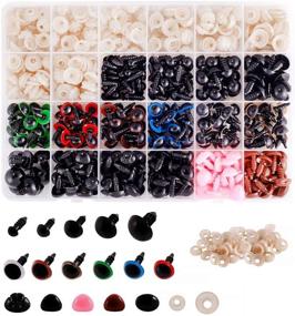 img 4 attached to 👀 Meafeng 600 Pcs Colorful Plastic Safety Eyes and Noses: The Perfect Addition for Amigurumi Crafts, Dolls, Plush Animals, and Teddy Bear Making!