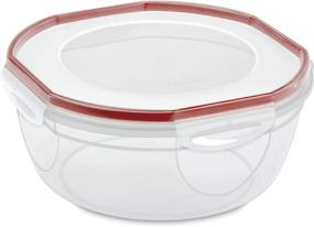 img 3 attached to 🔴 Sterilite 0 Ultra-Seal 4.7 Quart Bowl: Clear Lid & Base with Rocket Red Gasket - 4-Pack - Buy Now!