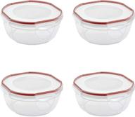 🔴 sterilite 0 ultra-seal 4.7 quart bowl: clear lid & base with rocket red gasket - 4-pack - buy now! логотип