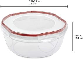 img 2 attached to 🔴 Sterilite 0 Ultra-Seal 4.7 Quart Bowl: Clear Lid & Base with Rocket Red Gasket - 4-Pack - Buy Now!