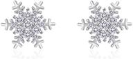 ❄️ yoqucol cubic zirconia crystal snowflake stud earrings for women and girls logo