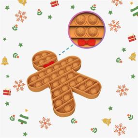 img 1 attached to 🎄 Christmas Pop Fidgets Toys - Push It Bubbles Sensory Toy Santa Claus Gingerbread Man Tree Decoration for Kids Adults Stress Relief Parties Games Poppers - Christmas Decorations for Autism