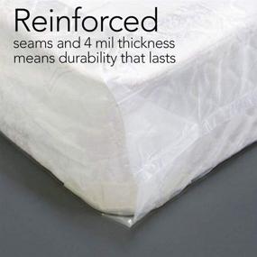 img 1 attached to 🛏️ RESILIA Queen Mattress Bag for Moving and Storage – 60 x 12 x 115 Inches, Heavy-Duty 4mm Thick, Clear Polyethylene, Made in The USA