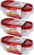 🍱 rubbermaid take alongs food storage container, 4-cup rectangle, set of 9, 9-pack - red: a convenient kitchen essential for safe and organized food storage логотип