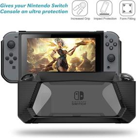 img 2 attached to 🎮 12-in-1 Compatible Nintendo Switch Accessories Bundle - HEYSTOP Gift Kit with Carrying Case, Dockable Protective Cover, Screen Protector, PlayStand, Joycon Grip & More (Black)