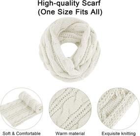 img 1 attached to ❄️ URATOT Winter Warm Knitted Sets: Beanie Hat, Scarf, Face Cover & Touchscreen Gloves - For Men and Women