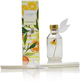 img 1 attached to 🍊 LOVSPA Coastal Citrus Reed Diffuser Oil and Sticks Set - Air Freshener for Bathroom, Bedroom, Kitchen or Living Room - Top Housewarming Gift Idea for Women and Men - Handcrafted in the USA